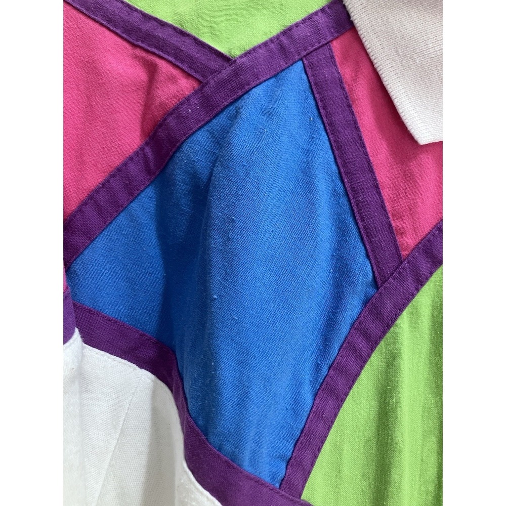 Vintage 80s Bocoo 2 Piece Outfit Light Weight Pant Shirt Large Retro Geometric - Picture 5 of 16
